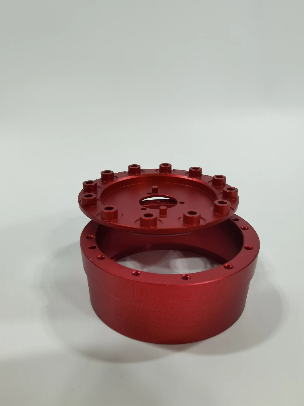 6061 Aluminum CNC Machining Parts Red Anodized Surface Treatment