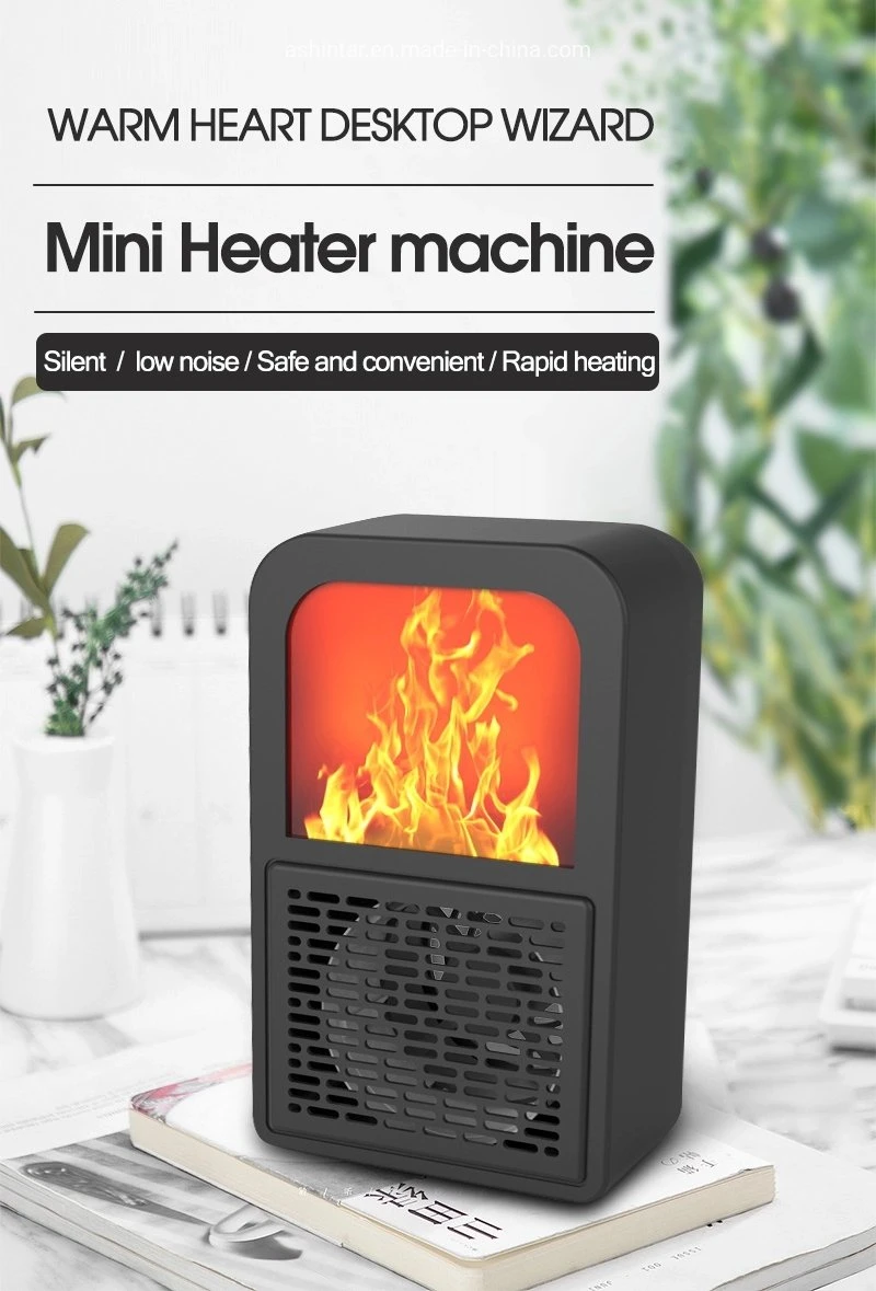 400W Portable Fan Heater, Table Mini Heater PTC Tip-Over Ceramic Fan Heater
