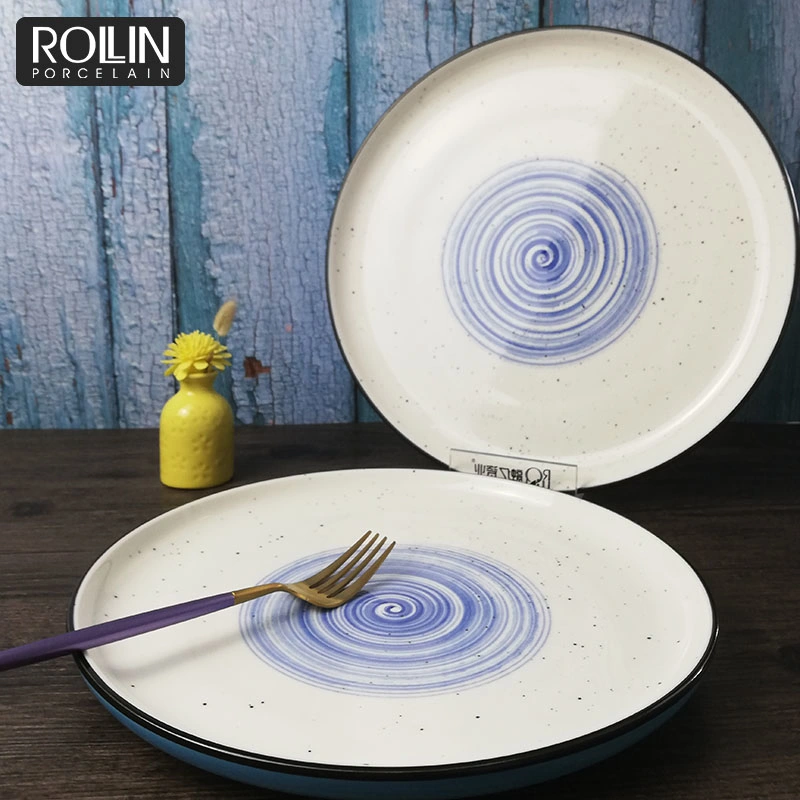 Different Sizes Hot Sale Restaurant Use Dinner Plate Colorful Ceramic Plate