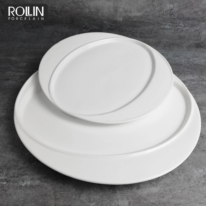 Hotel Ceramic Round Dinner Plate Special Flat Serving Plate