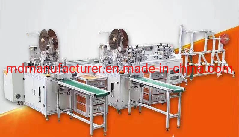 Fully Automated 3 Ply Surgical Non-Woven Disposal Face Mask Machine with Ear Loop Welding Machine