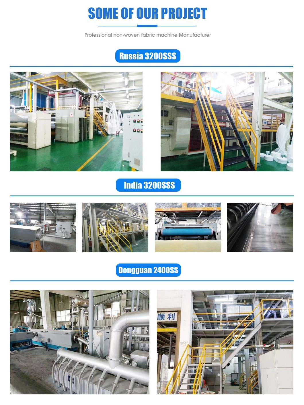 3200 Ss PP Spunbonded Non Woven Fabric Making Machine and Meltblown Machine