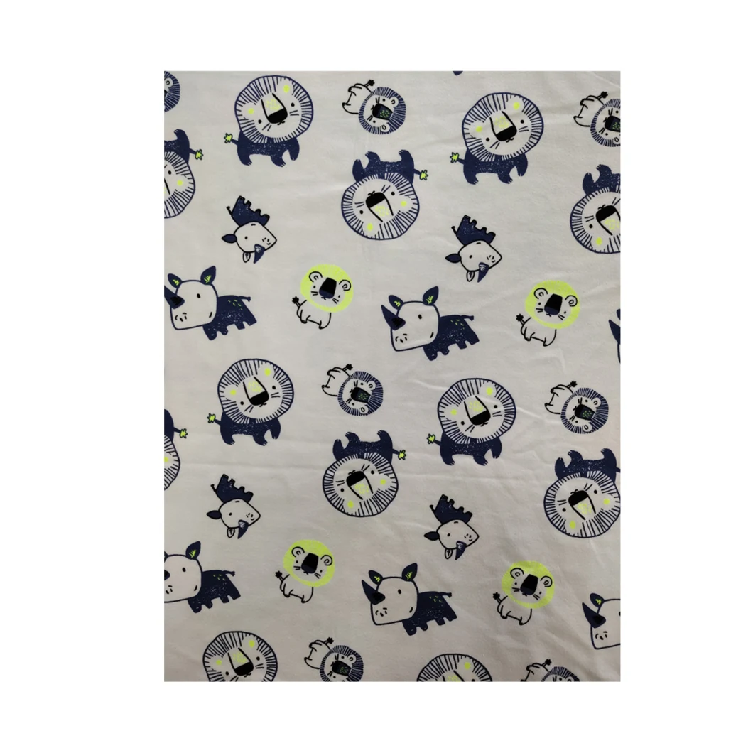 Knitted Jersey Fabric Breathable Cotton Spandex Single Jersey Water Printing Reactive Printing Knitting Fabric