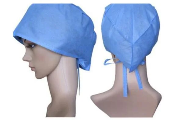 Disposable Hairnet Non Woven Long Surgeon Medical Bouffant Caps Non Woven Polypropylene Bouffant Cap Clip Cap