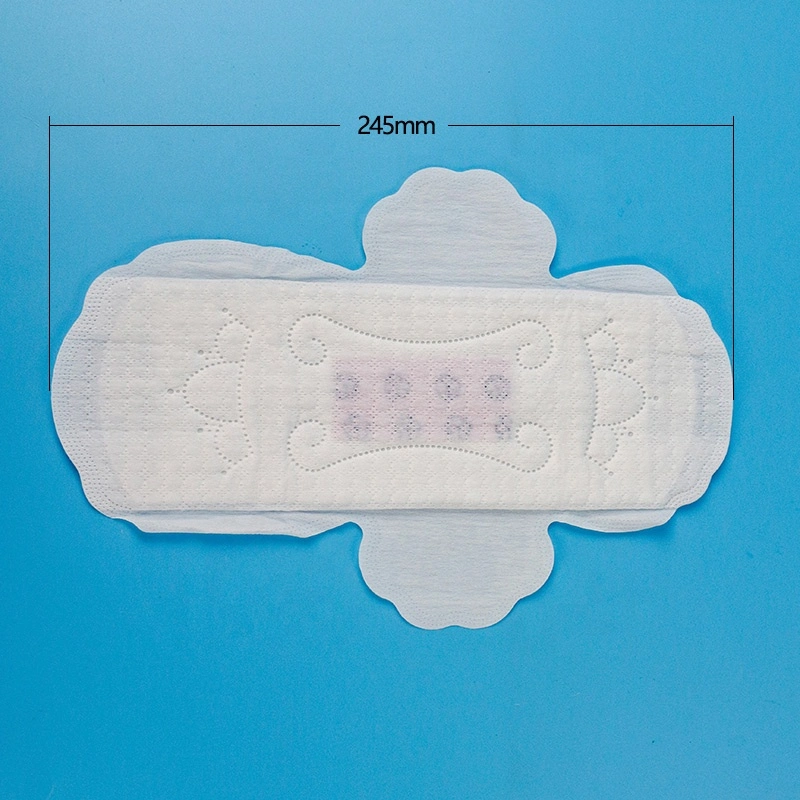 245mm Wholesale Price Cotton Non-Woven Lady Women Disposable Anion Sanitary Napkin Supplier