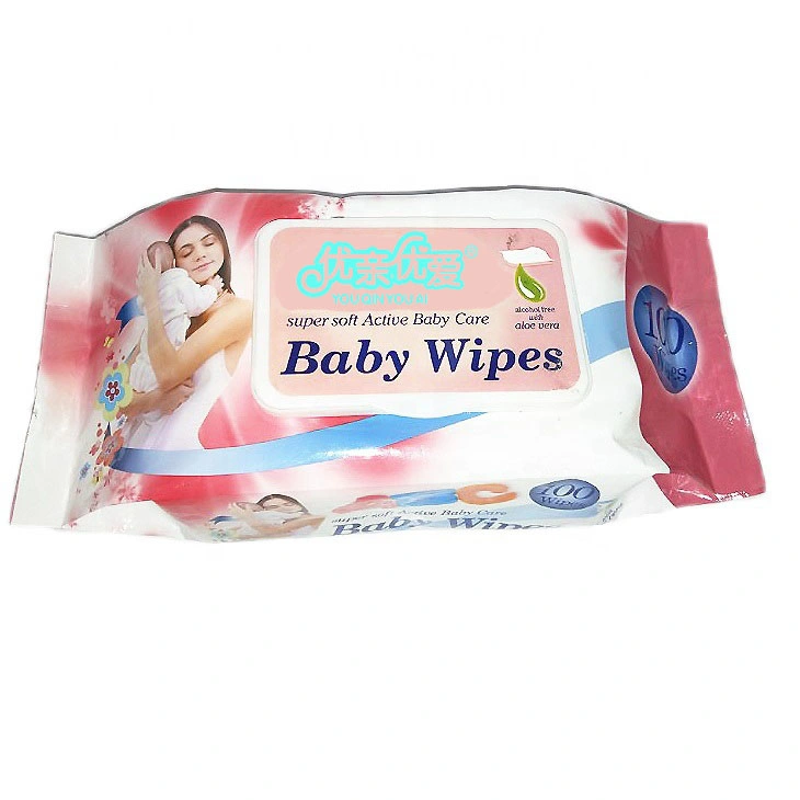 100 Pieces Aloe Fragrance Non-Woven Spunlace Wipe Baby Wet Wipes