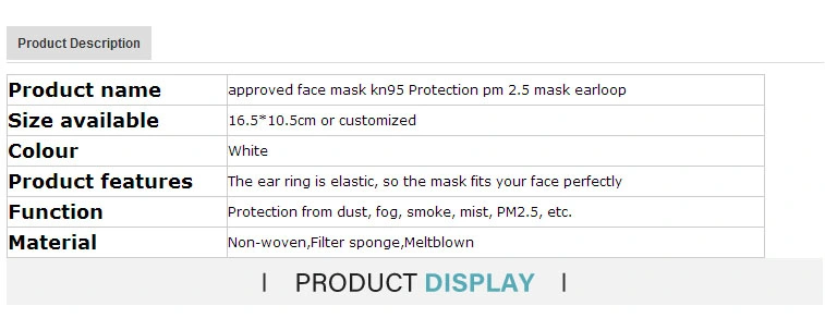 Disposable 4 Ply Mask Dust-Proof Dreathable Protective Anti-Dust Dust Haze Nasal Mask KN95 Mask