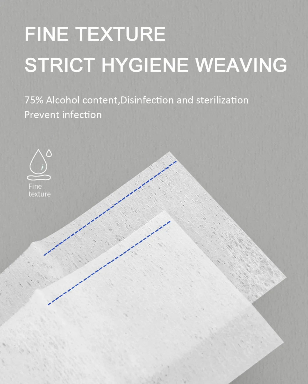 Non Woven Fabric Wipe Pad Cotton Wet 70% Alcohol Pad Alcohol Swab