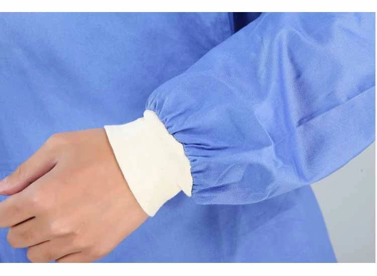 Heat Sealing Surgical Gown Medical Waterproof Plastic SMS Non-Woven Fabric Disposable Protective Isolation Surgical Gownen14126