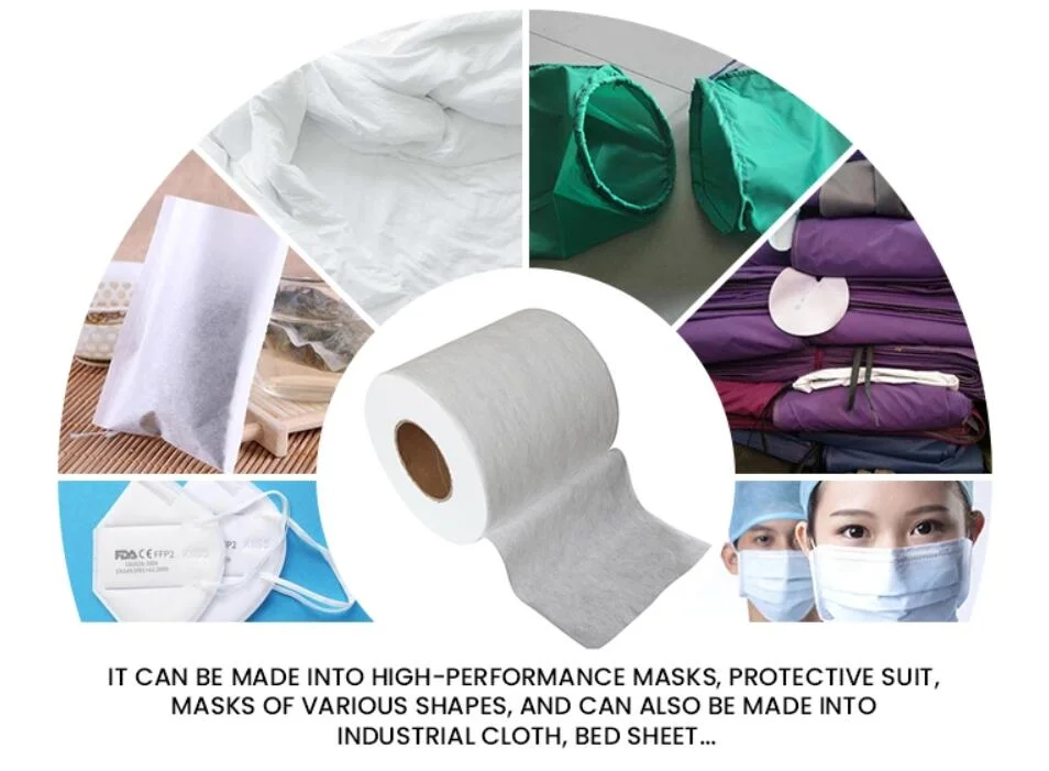 Hot Selling 25GSM 175mm Meltblown 100% PP Bfe99 Mask Meltblown Non Woven Fabric Facemask