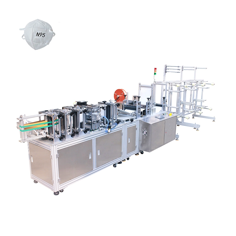 China Automatic Three-Dimensional Folding Mask Kn95 N95 Medical Non Woven Face Mask Machine for Sale