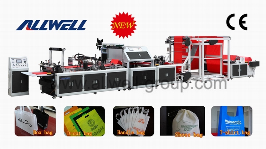 Non Woven Bag Making Machine with Online Handle Attach