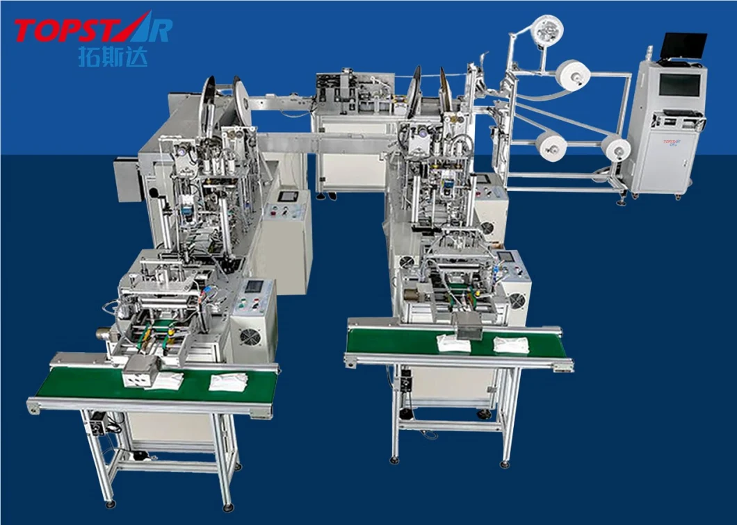 Manufacture 3 Ply Non Woven Surgical Disposable Face Mask Machine Fully Automatic Mask Making Machine