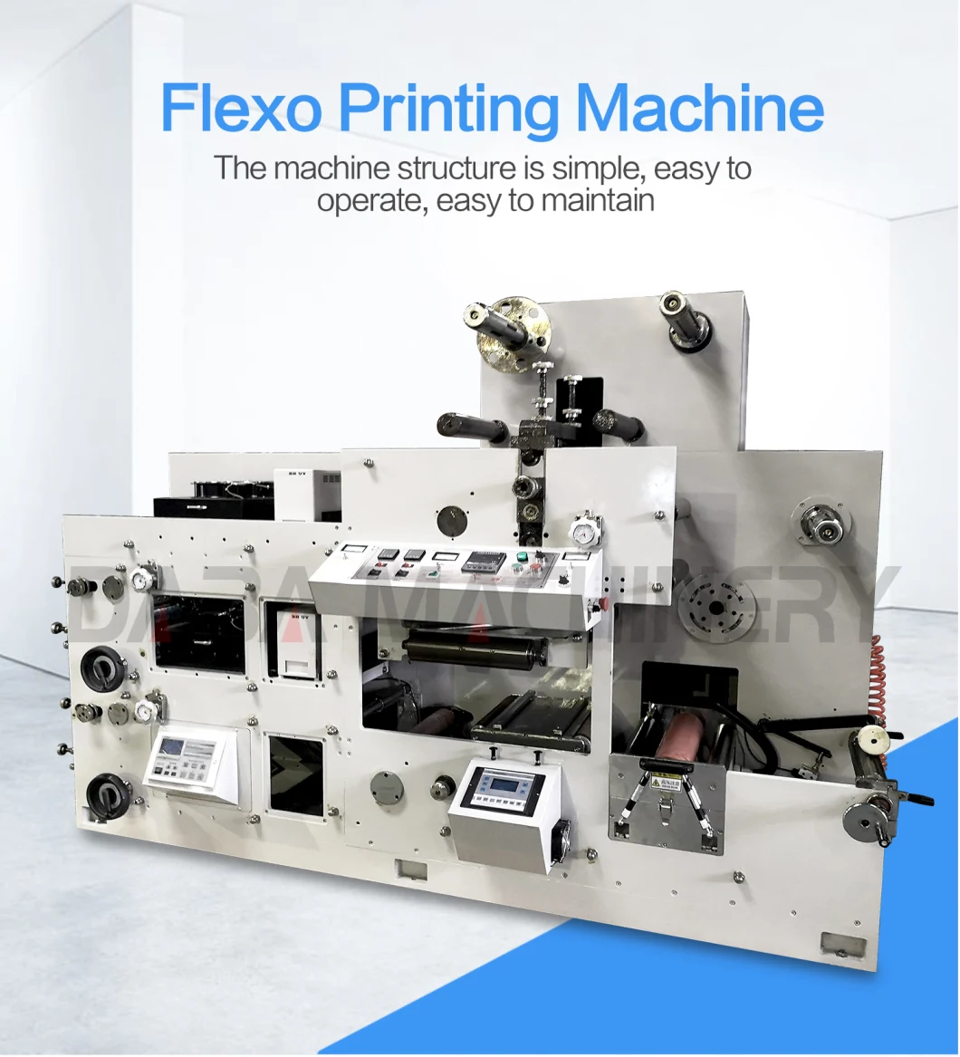 2 Color Adhesive Label Non Woven Fabric Blister Aluminium Foil Flexo Printing Machine