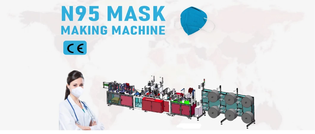 Non Woven Face Mask Making Machine Produce N95, KN95, Disposable Mask