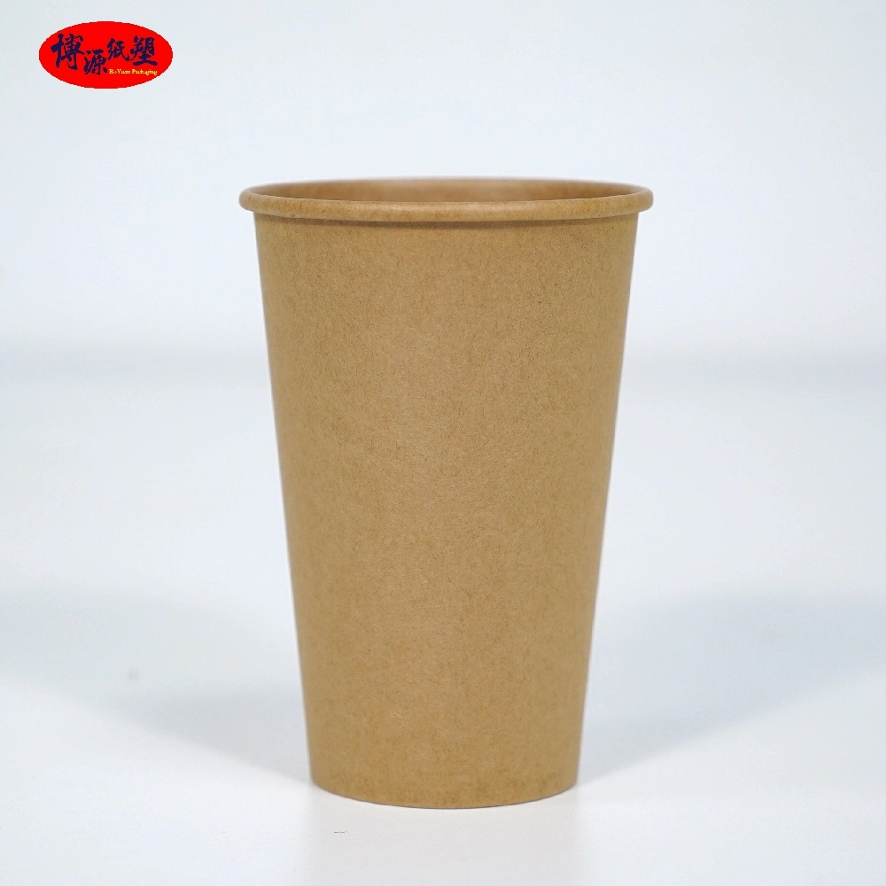 China Factory Custom Logo Printing Disposable Cup Kraft Paper Cup