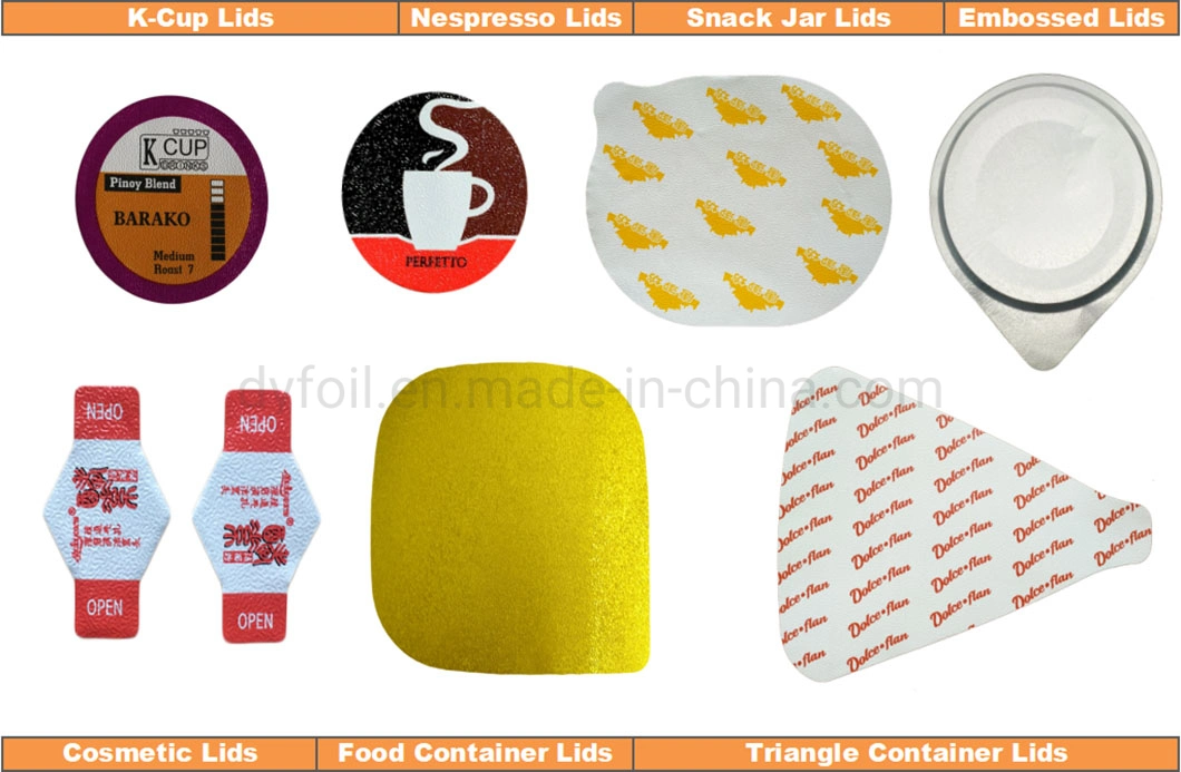 Customized Food Packaging Aluminum Foil Lids for Cups