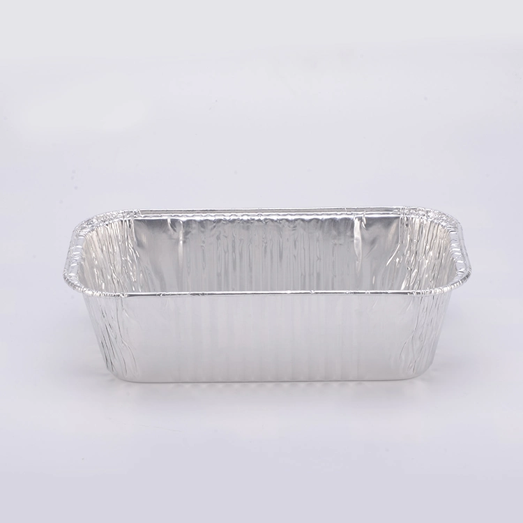 Rectangular Food Grade 8011 Disposable Cheesecake Aluminum Foil Containers Baking Foil Tray