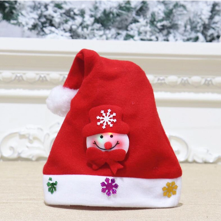 Factory Direct Christmas Beanie Adult Cartoon Gift Christmas Cap Christmas Child Santa Hat