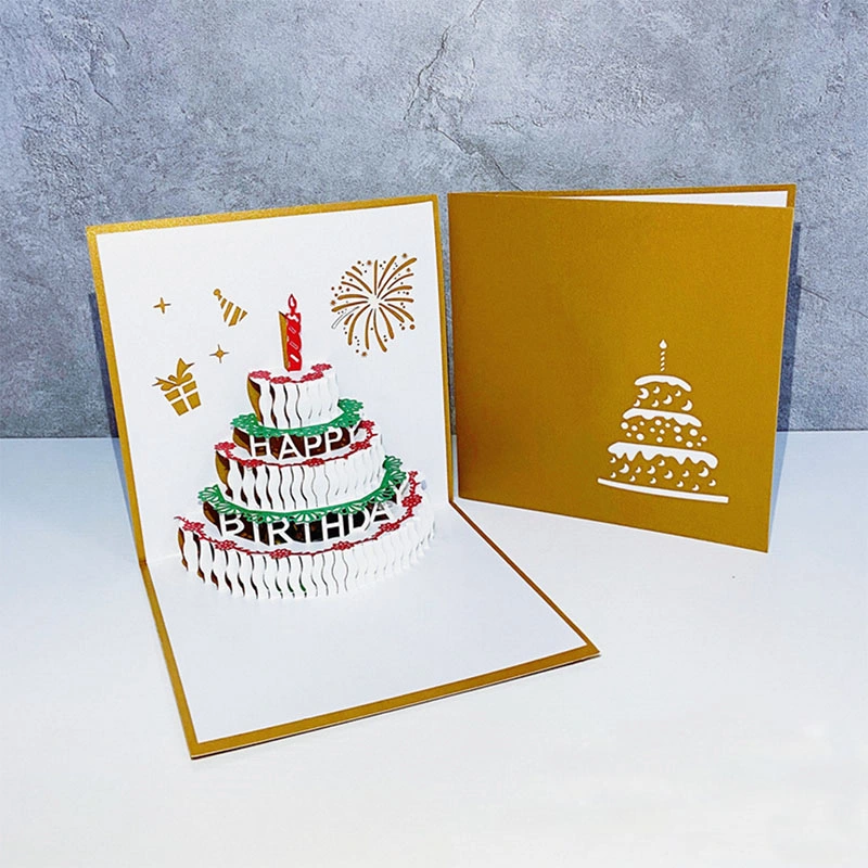 3D Pop-up Cards Birthday Card Birthday Cake Greeting Card