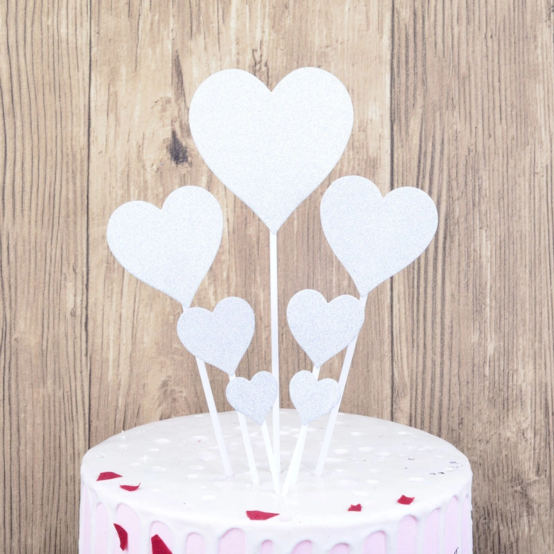 Paper Star Heart Birthday Cake Decorating Topper