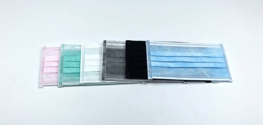 3 Ply Ear Loop Blue / White Color Medical Mask Disposable Face Mask