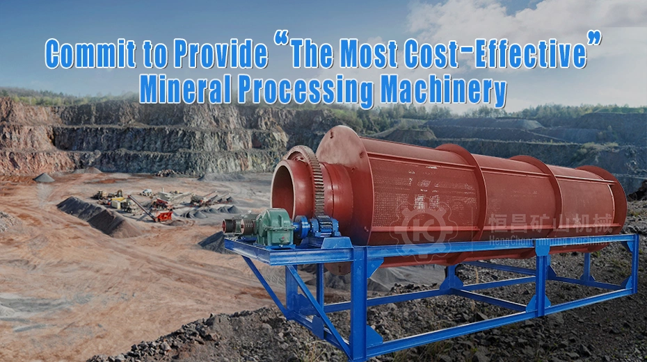 Mining Gold Equipment Gravel Stone Separator Alluvial Separation Machine Rotary Drum Screen