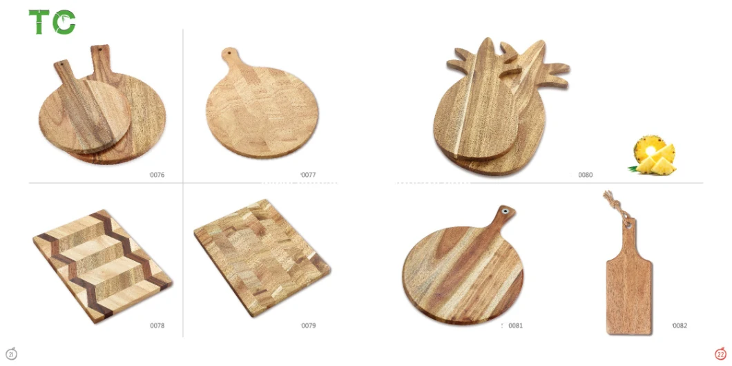 Natural Round Acacia Wood Cutting Board Chopping Board Cheese Board