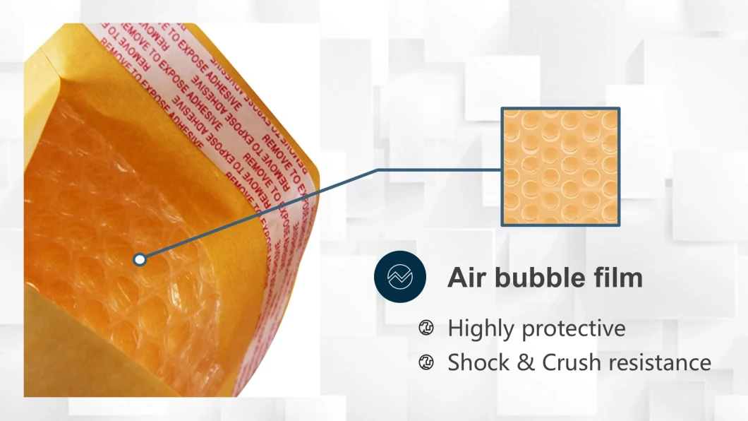 High-Quality Biodegradable Customized Kraft Mailers Paper Bubble Wrap Mailing Bags Kraft Paper Bubble Envelopes