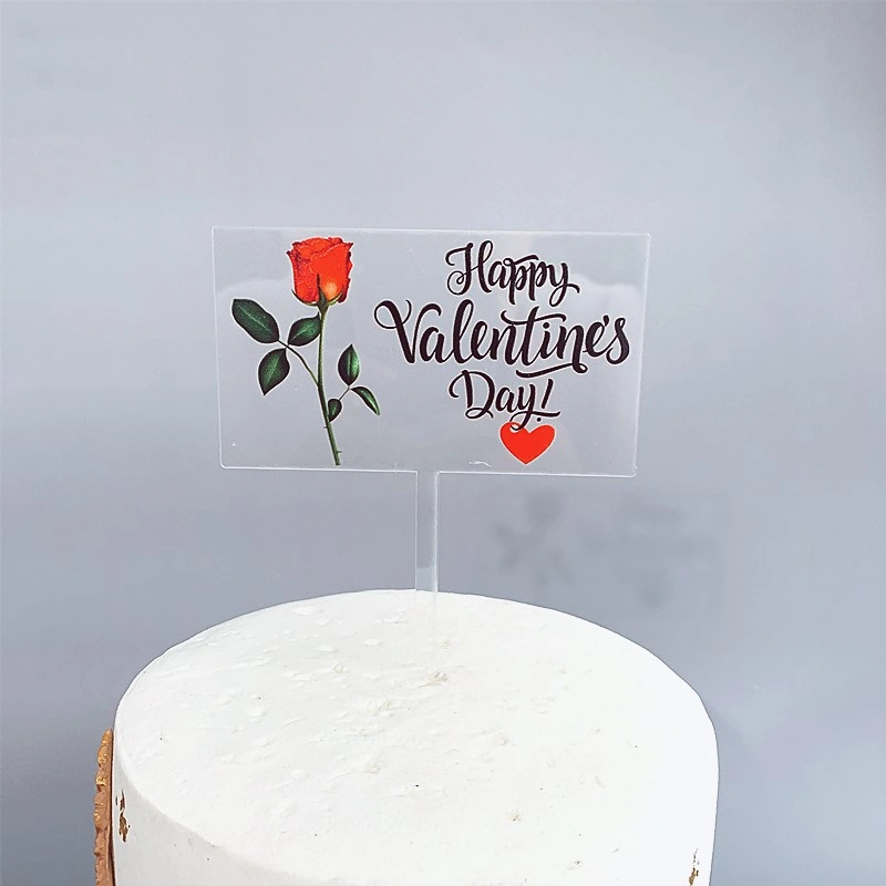 Beautiful Happy Wedding Anniversary Party Decoration Wedding Cake Favors Valentine's Day Cake Topper