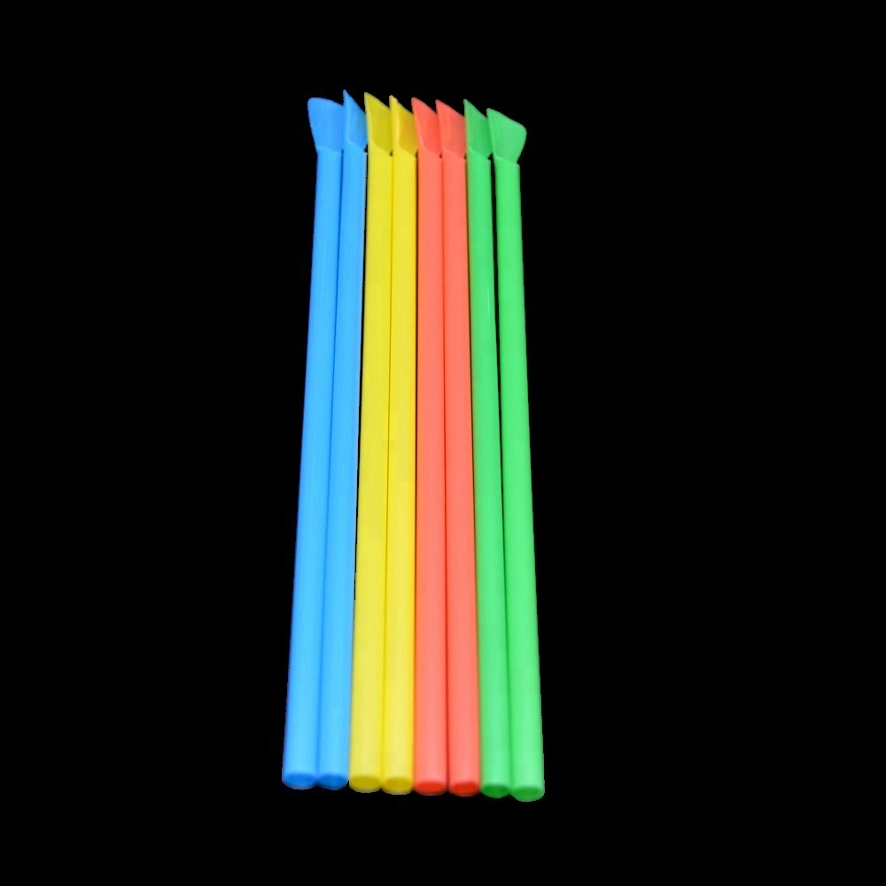 Wholesale Biodegradable 100% PLA Drinking Straw with Spoon