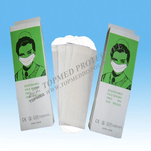 Disposable Paper Face Mask, 1ply/2ply Face Mask, CE and ISO13485