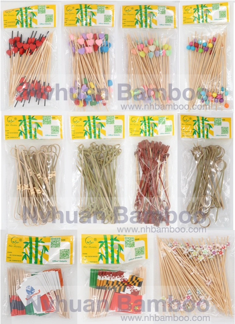 Decorative Picks Handmade Bamboo Cake Topper Toothpicks