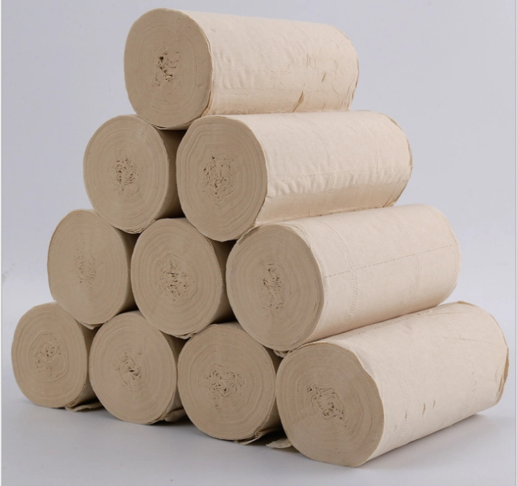 Ultra Soft Bamboo Recycle Pulp Tissue Paper Roll Coreless and 2ply Layer Toilet Roll Tissue Paper