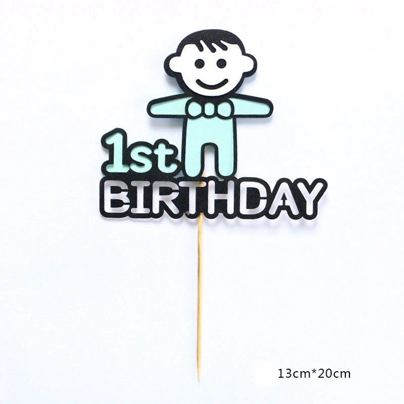 Baby Topper 1st Birthday Cake Toppers Baby Shower Party Supplies Happy Birthday Boys Girls Cake Topper