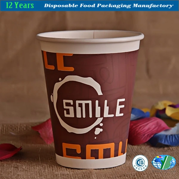 Popular Biodegrable Highlight Disposable Coffee Paper Cup with Composable Straws