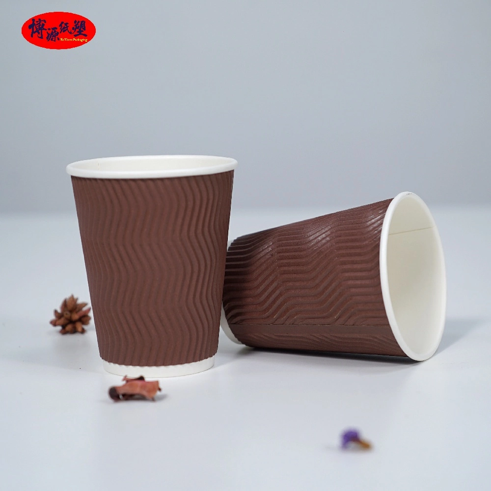 Custom Logo Printing Disposable Paper Cup for Coffee / Espresso / Americano / Macchiato / Cappuccino Hot Drinking Cup