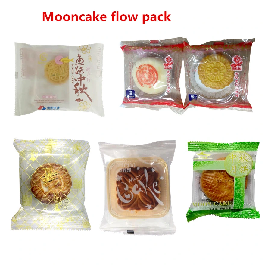 Semi Automatic Flow Wrapper for Mooncakes/Cake Food with Date Print and Labeling