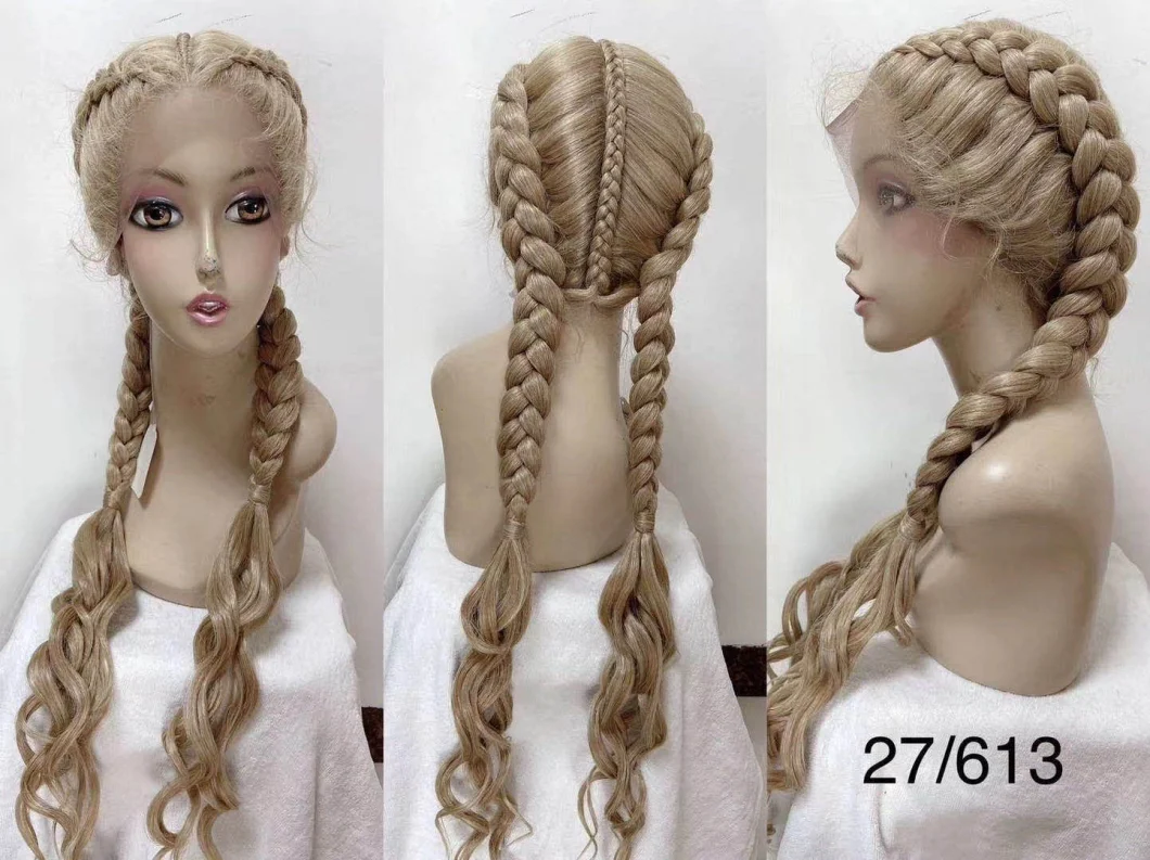 Fake Scalp Front Lace Synthetic Braid Colored Lace Upart Wigs