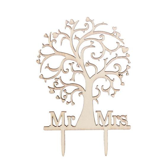 Mr and Mrs Cake Topper Wood Rustic Wedding Cake Topper Wedding Decorations