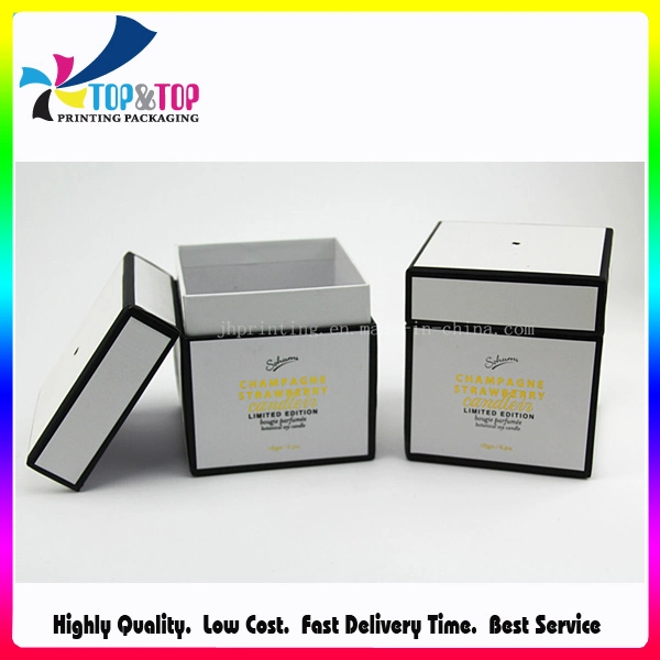 Custom Design Fancy Paper Black and White Candle Packaging Paper Box
