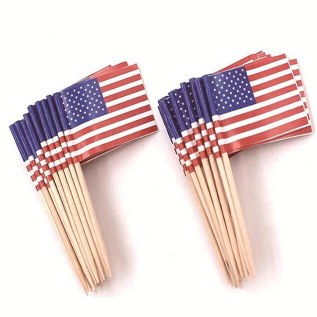 Party Food Cake Mini Paper Toothpick National Flag