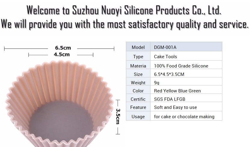 Food Grade Reusable Silicone Baking Cups Cake Mold