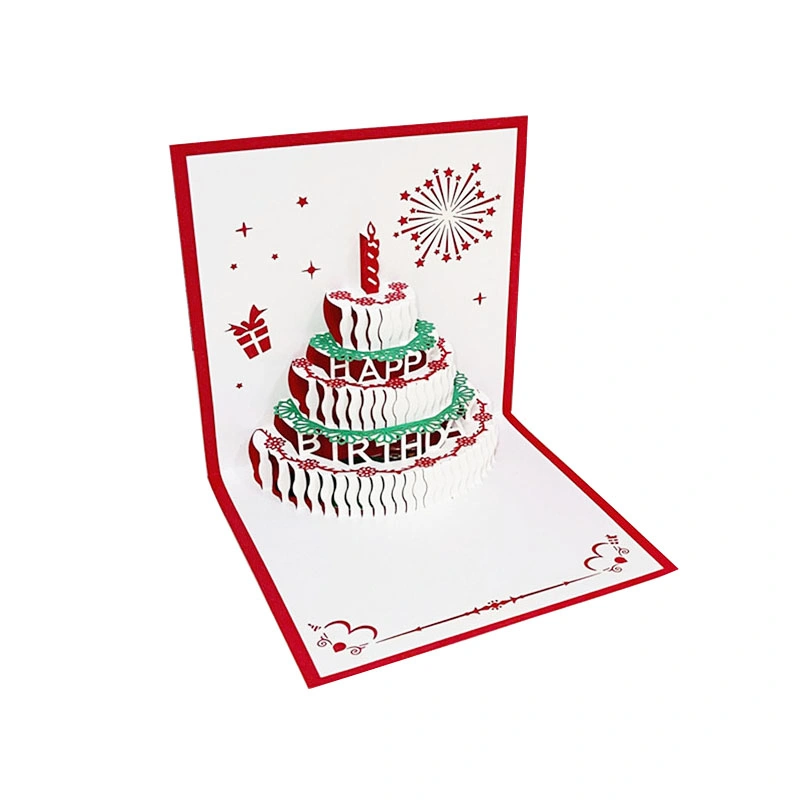 3D Pop-up Cake Birthday Card Anniversary Gift Postcard