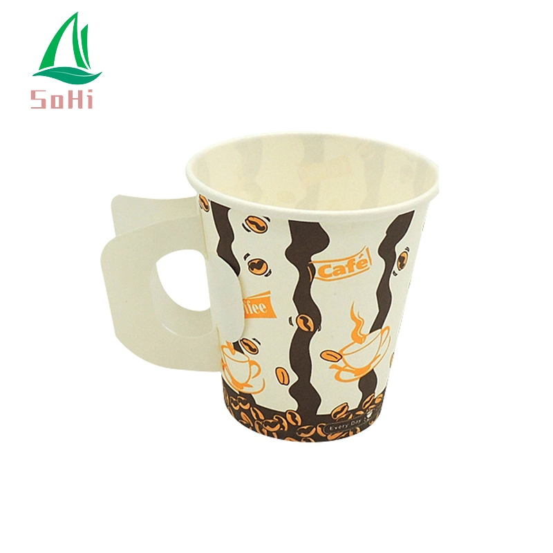 8oz Paper Cup Lid Printing Disposable Takeaway Coffee Paper Cup
