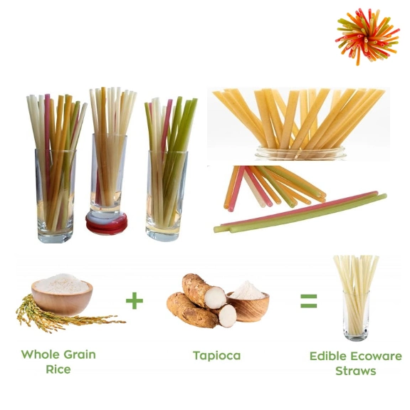 Machine for Producing Biodegradable Eco-Friendly Straw Edible Rice Straw Flour Straw for Drinking