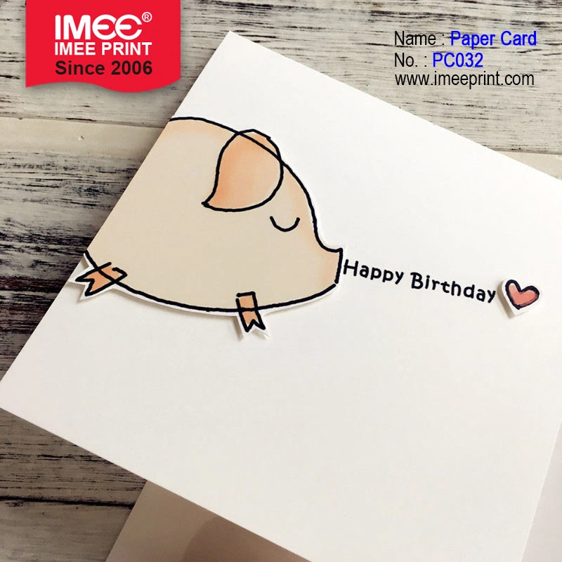 Imee Pig Birthday Greeting Card Birthday Manual Greeting Card Customized Business High-Grade Greeting Card