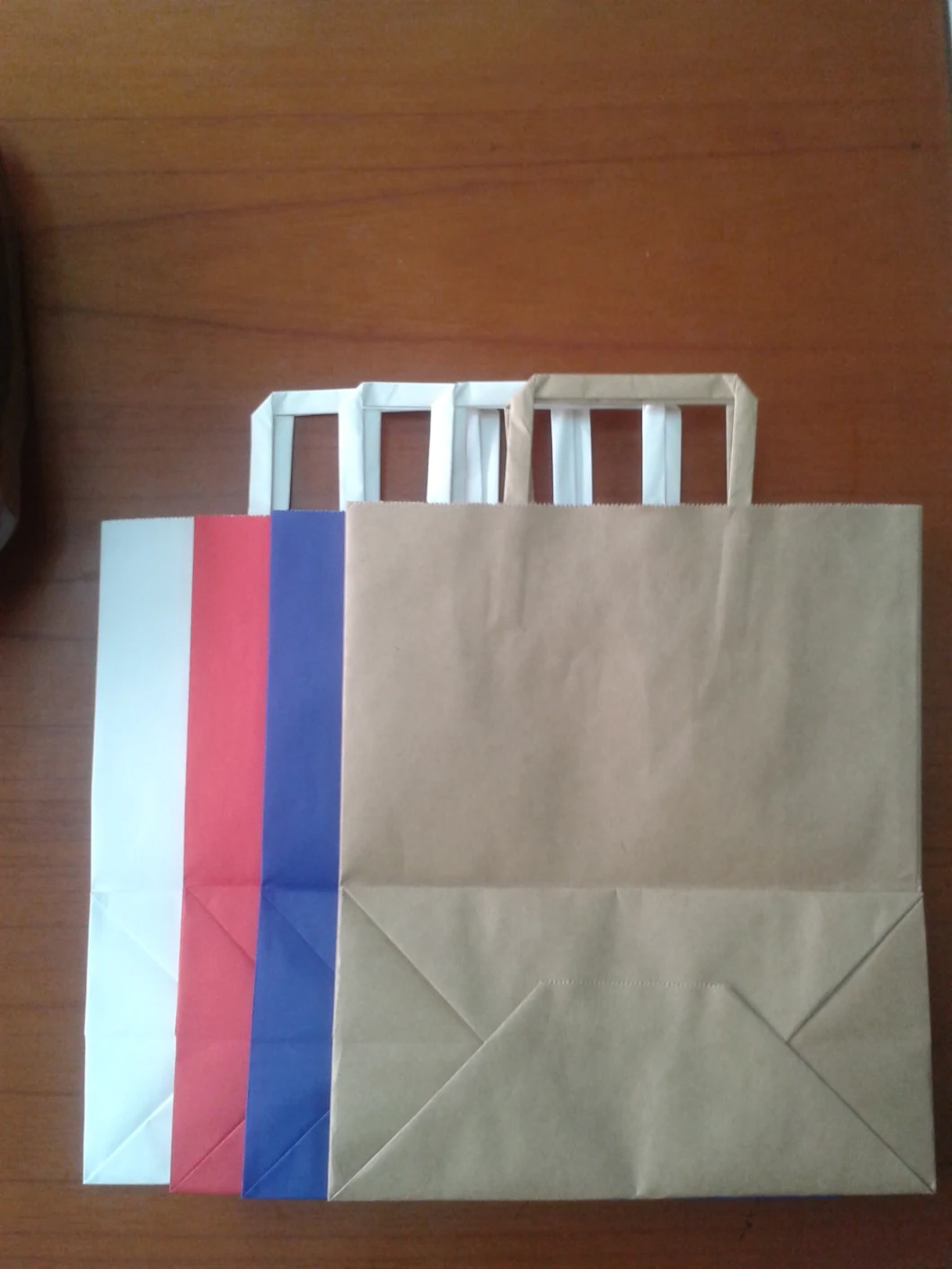 Flat Paper Bag Brown Paper Bag Custom Paper Bag with Handle