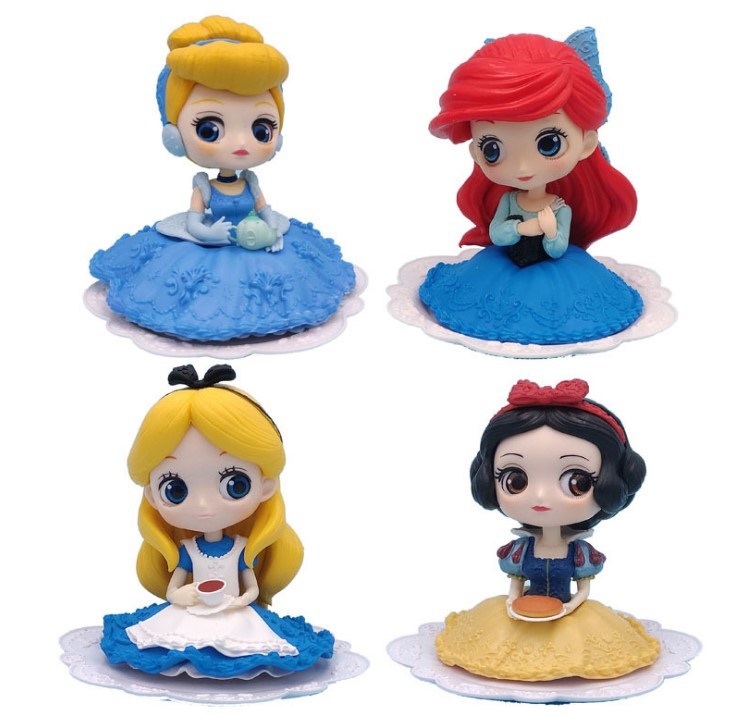Cartoon Princess Characters Vinyl Toy for Cake Decoration