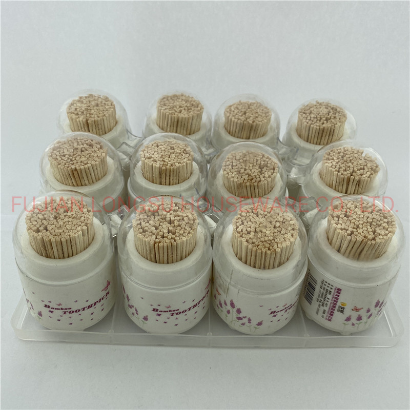 Promotional Toothpick Bamboo Double Pointed 2.0mm Toothpick Brands Toothpick with Logo Personalized Paper Package